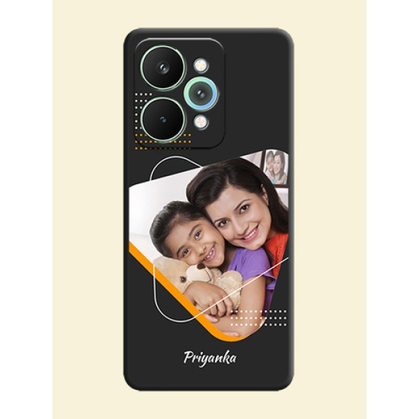Yellow Triangle on Photo On Space Black Custom Soft Matte Mobile Back Cover - Realme 15 5G Yellow Triangle on Photo On Space Black Custom Soft Matte Mobile Back Cover - Realme 15 5G