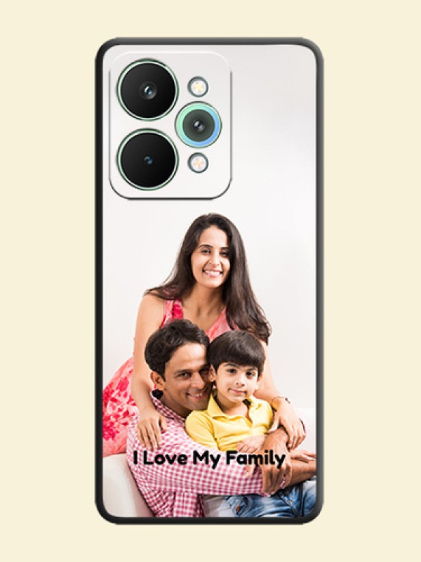 Full Single Pic Upload With Text On Space Black Custom Soft Matte Mobile Back Cover - Realme 15 5G