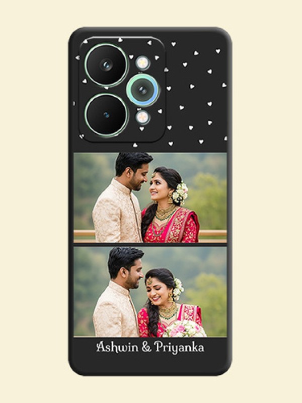 Miniature Love Symbols with Name On Space Black Custom Soft Matte Mobile Back Cover - Realme 15 Pro 5G