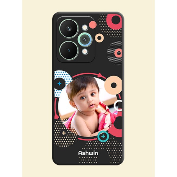 Multicoloured Round Image On Space Black Custom Soft Matte Mobile Back Cover - Realme 15 Pro 5G Multicoloured Round Image On Space Black Custom Soft Matte Mobile Back Cover - Realme 15 Pro 5G