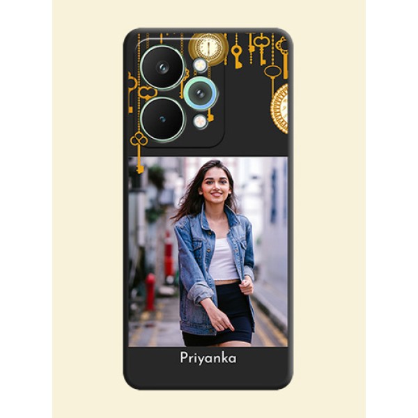 Decorative Design with Text On Space Black Custom Soft Matte Mobile Back Cover - Realme 15 Pro 5G Decorative Design with Text On Space Black Custom Soft Matte Mobile Back Cover - Realme 15 Pro 5G