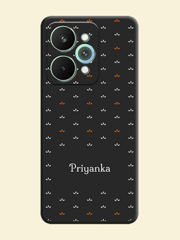 Simple Pattern With Custom Text On Space Black Custom Soft Matte Mobile Back Cover - Realme 15 Pro 5G