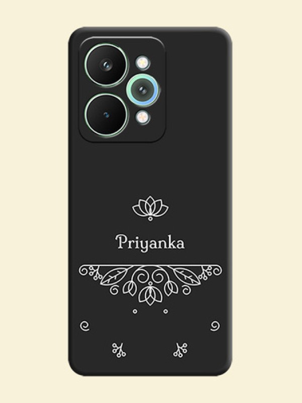 Lotus Garden Custom Text On Space Black Custom Soft Matte Mobile Back Cover - Realme 15 Pro 5G