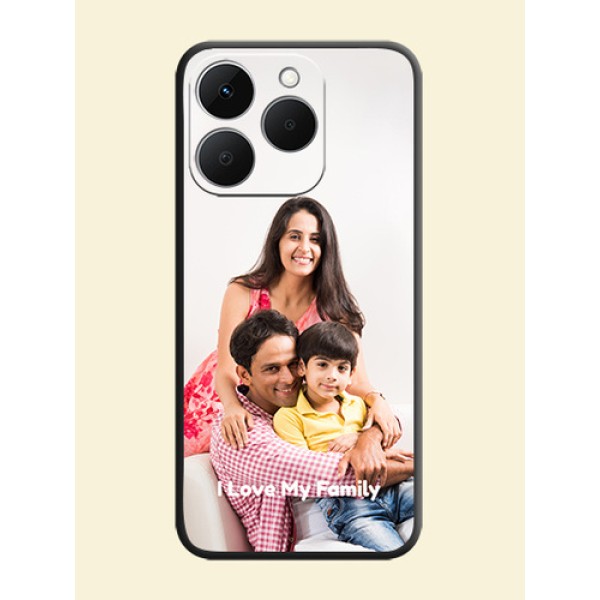 Full Single Pic Upload With Text On Space Black Custom Soft Matte Mobile Back Cover - Realme 15T 5G Full Single Pic Upload With Text On Space Black Custom Soft Matte Mobile Back Cover - Realme 15T 5G