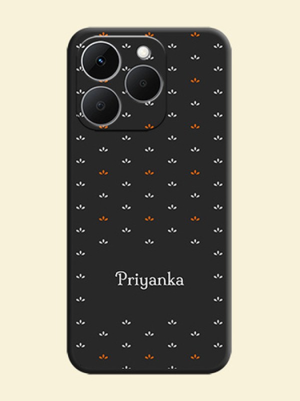 Simple Pattern With Custom Text On Space Black Custom Soft Matte Mobile Back Cover - Realme 15T 5G