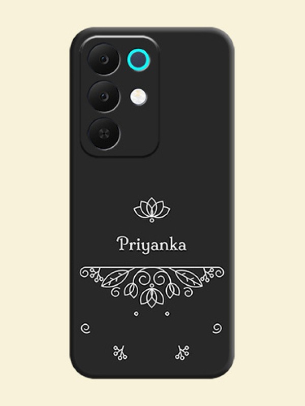 Lotus Garden Custom Text On Space Black Custom Soft Matte Mobile Back Cover - Realme 15X 5G