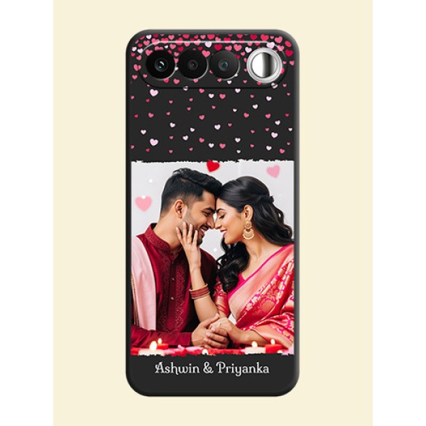 Fall in Love with Your Partner on Photo On Space Black Custom Soft Matte Mobile Back Cover - Realme 16 5G Fall in Love with Your Partner on Photo On Space Black Custom Soft Matte Mobile Back Cover - Realme 16 5G