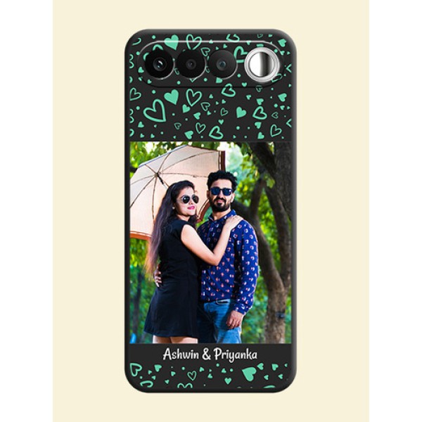 Sea Green Indefinite Love Pattern on Photo On Space Black Custom Soft Matte Mobile Back Cover - Realme 16 5G Sea Green Indefinite Love Pattern on Photo On Space Black Custom Soft Matte Mobile Back Cover - Realme 16 5G