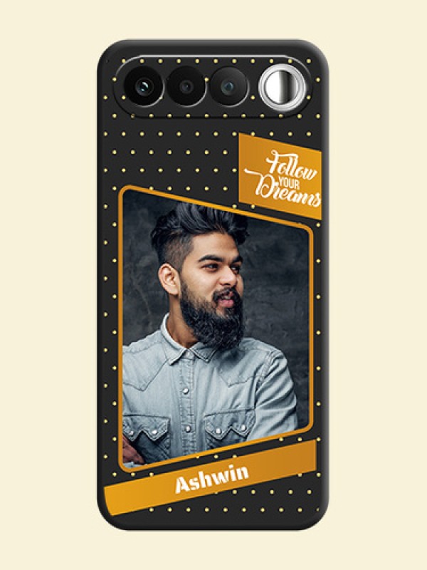 Follow Your Dreams with White Dots On Space Black Custom Soft Matte Mobile Back Cover - Realme 16 5G