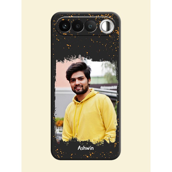 Spray Free Design on Photo On Space Black Custom Soft Matte Mobile Back Cover - Realme 16 5G Spray Free Design on Photo On Space Black Custom Soft Matte Mobile Back Cover - Realme 16 5G