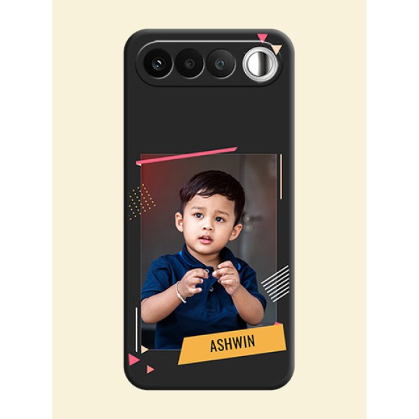Photo Frame with Triangle Small Dots on Photo On Space Black Custom Soft Matte Mobile Back Cover - Realme 16 5G Photo Frame with Triangle Small Dots on Photo On Space Black Custom Soft Matte Mobile Back Cover - Realme 16 5G