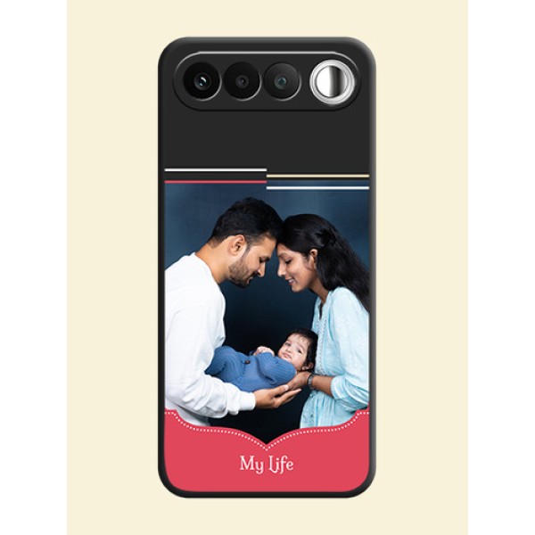 Classic Plain Design with Name On Space Black Custom Soft Matte Mobile Back Cover - Realme 16 5G Classic Plain Design with Name On Space Black Custom Soft Matte Mobile Back Cover - Realme 16 5G