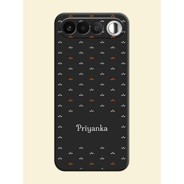 Simple Pattern With Custom Text On Space Black Custom Soft Matte Mobile Back Cover - Realme 16 5G Simple Pattern With Custom Text On Space Black Custom Soft Matte Mobile Back Cover - Realme 16 5G
