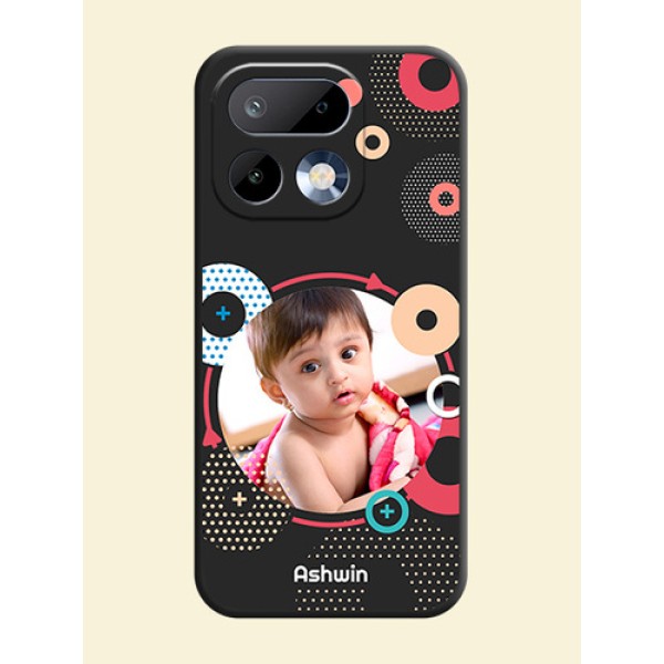 Multicoloured Round Image On Space Black Custom Soft Matte Mobile Back Cover - Realme 16 Pro 5G Multicoloured Round Image On Space Black Custom Soft Matte Mobile Back Cover - Realme 16 Pro 5G