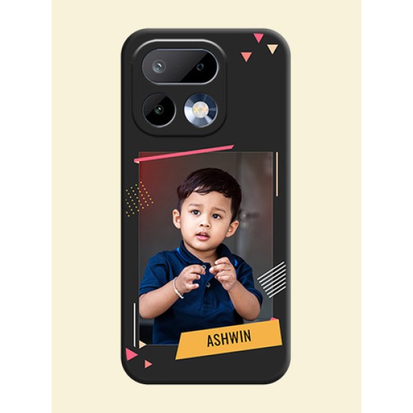 Photo Frame with Triangle Small Dots on Photo On Space Black Custom Soft Matte Mobile Back Cover - Realme 16 Pro 5G Photo Frame with Triangle Small Dots on Photo On Space Black Custom Soft Matte Mobile Back Cover - Realme 16 Pro 5G