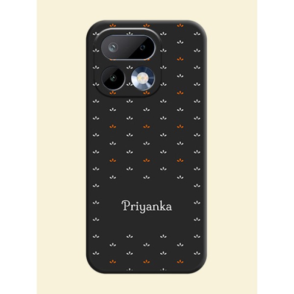 Simple Pattern With Custom Text On Space Black Custom Soft Matte Mobile Back Cover - Realme 16 Pro 5G Simple Pattern With Custom Text On Space Black Custom Soft Matte Mobile Back Cover - Realme 16 Pro 5G