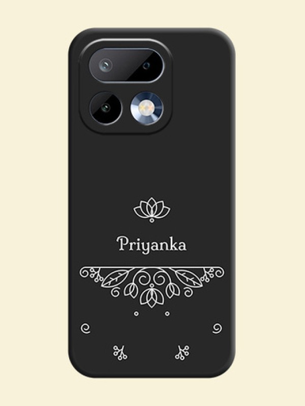 Lotus Garden Custom Text On Space Black Custom Soft Matte Mobile Back Cover - Realme 16 Pro 5G