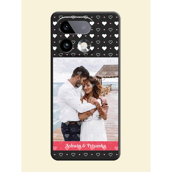 White Color Love Symbols with Text Design on Photo On Space Black Custom Soft Matte Mobile Back Cover - Realme 16 Pro Plus 5G White Color Love Symbols with Text Design on Photo On Space Black Custom Soft Matte Mobile Back Cover - Realme 16 Pro Plus 5G