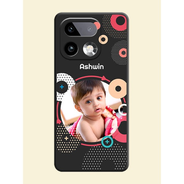 Multicoloured Round Image On Space Black Custom Soft Matte Mobile Back Cover - Realme 16 Pro Plus 5G Multicoloured Round Image On Space Black Custom Soft Matte Mobile Back Cover - Realme 16 Pro Plus 5G