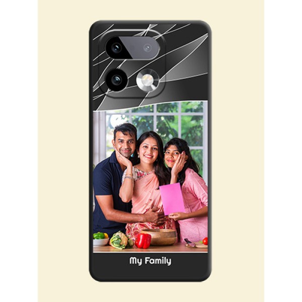 Mixed Wave Lines on Photo On Space Black Custom Soft Matte Mobile Back Cover - Realme 16 Pro Plus 5G Mixed Wave Lines on Photo On Space Black Custom Soft Matte Mobile Back Cover - Realme 16 Pro Plus 5G