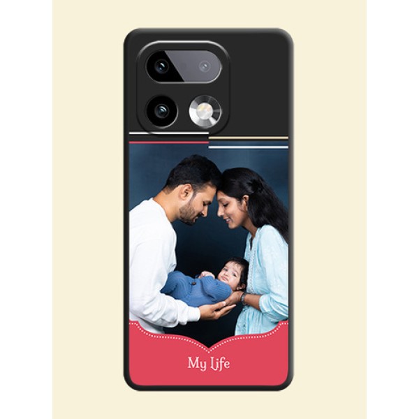 Classic Plain Design with Name On Space Black Custom Soft Matte Mobile Back Cover - Realme 16 Pro Plus 5G Classic Plain Design with Name On Space Black Custom Soft Matte Mobile Back Cover - Realme 16 Pro Plus 5G