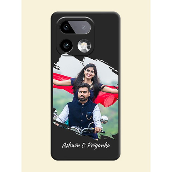 Grunge Brush Strokes on Photo On Space Black Custom Soft Matte Mobile Back Cover - Realme 16 Pro Plus 5G Grunge Brush Strokes on Photo On Space Black Custom Soft Matte Mobile Back Cover - Realme 16 Pro Plus 5G
