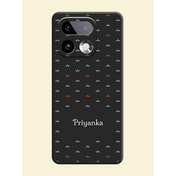 Simple Pattern With Custom Text On Space Black Custom Soft Matte Mobile Back Cover - Realme 16 Pro Plus 5G Simple Pattern With Custom Text On Space Black Custom Soft Matte Mobile Back Cover - Realme 16 Pro Plus 5G