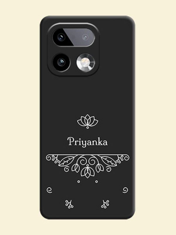 Lotus Garden Custom Text On Space Black Custom Soft Matte Mobile Back Cover - Realme 16 Pro Plus 5G