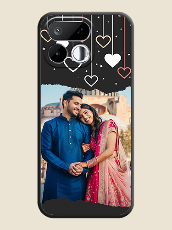 Love Hangings with Splash Wave Picture On Space Black Custom Soft Matte Mobile Back Cover - Realme 16T 5G