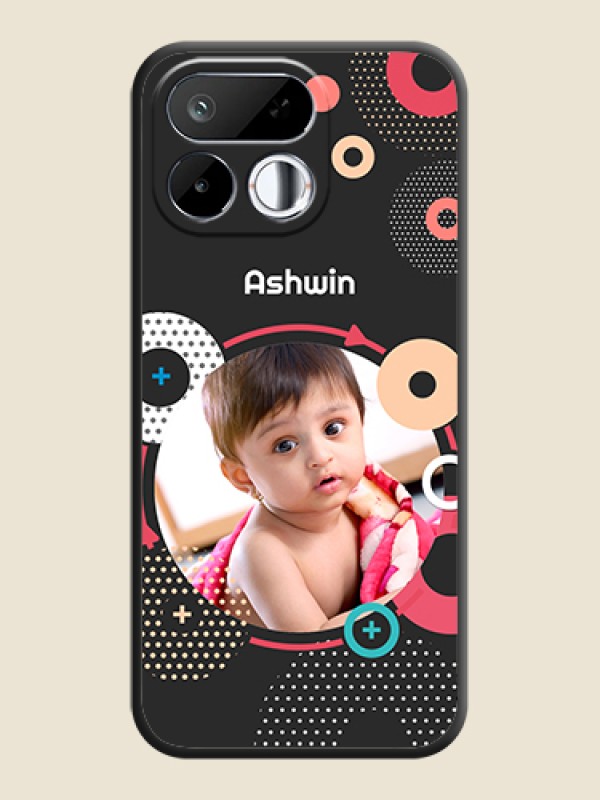 Multicoloured Round Image On Space Black Custom Soft Matte Mobile Back Cover - Realme 16T 5G