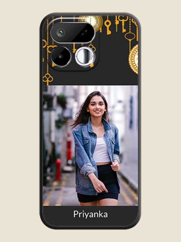 Decorative Design with Text On Space Black Custom Soft Matte Mobile Back Cover - Realme 16T 5G
