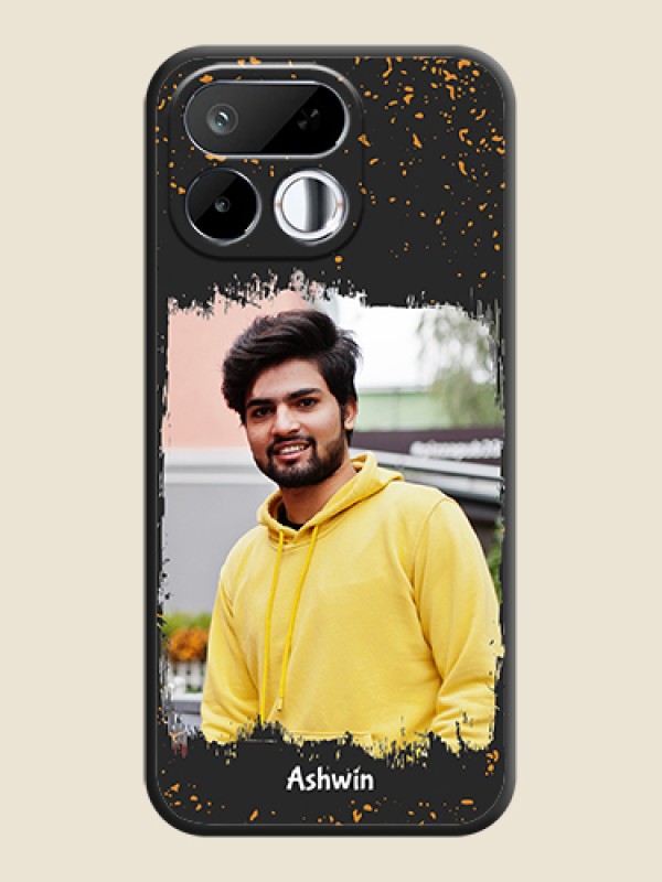 Spray Free Design on Photo On Space Black Custom Soft Matte Mobile Back Cover - Realme 16T 5G