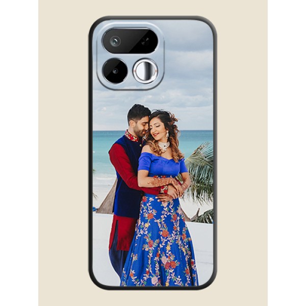 Full Single Pic Upload On Space Black Custom Soft Matte Mobile Back Cover - Realme 16T 5G Full Single Pic Upload On Space Black Custom Soft Matte Mobile Back Cover - Realme 16T 5G