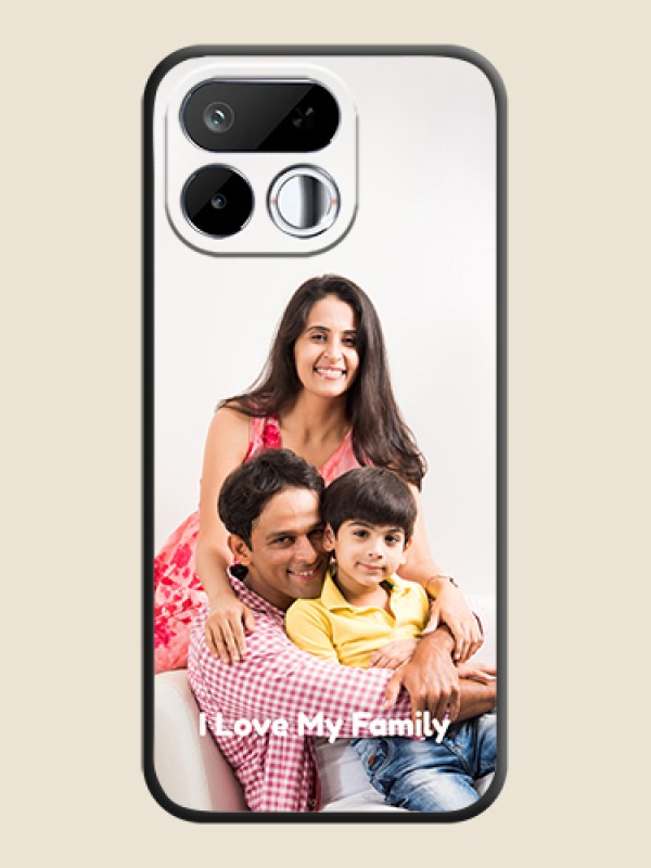 Full Single Pic Upload With Text On Space Black Custom Soft Matte Mobile Back Cover - Realme 16T 5G