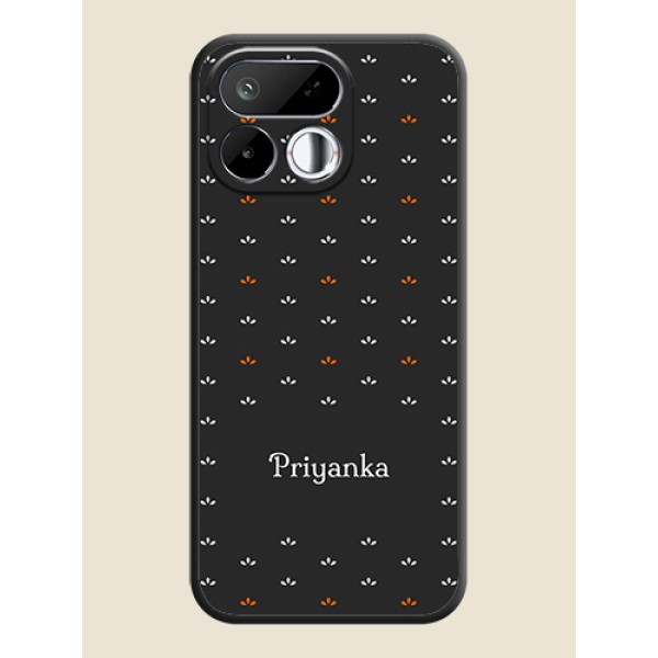 Simple Pattern With Custom Text On Space Black Custom Soft Matte Mobile Back Cover - Realme 16T 5G Simple Pattern With Custom Text On Space Black Custom Soft Matte Mobile Back Cover - Realme 16T 5G
