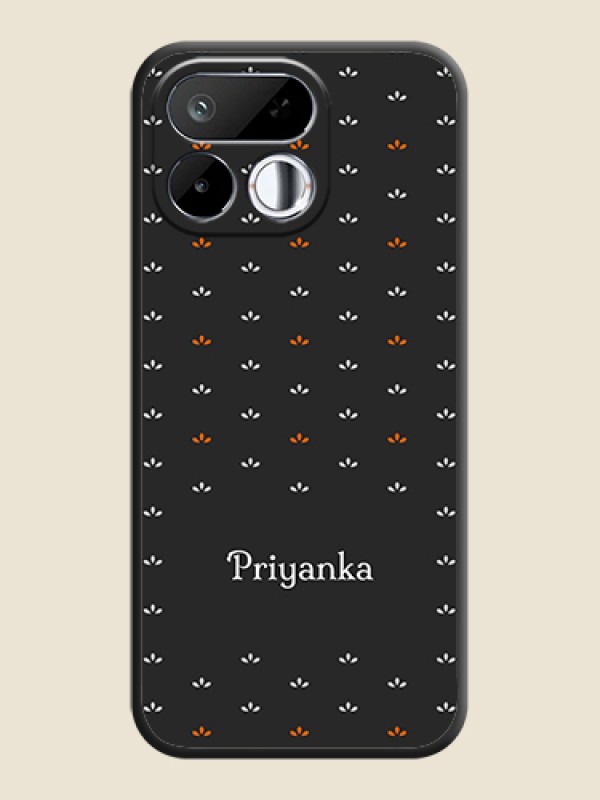 Simple Pattern With Custom Text On Space Black Custom Soft Matte Mobile Back Cover - Realme 16T 5G