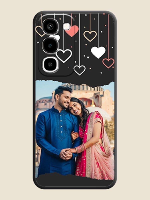 Love Hangings with Splash Wave Picture On Space Black Custom Soft Matte Mobile Back Cover - Realme 16x 5G