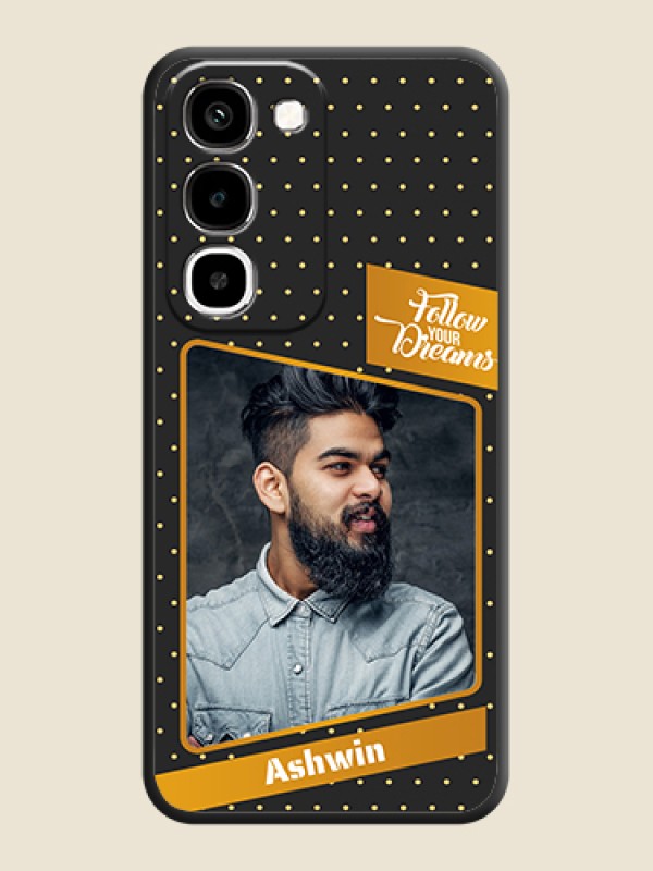 Follow Your Dreams with White Dots On Space Black Custom Soft Matte Mobile Back Cover - Realme 16x 5G