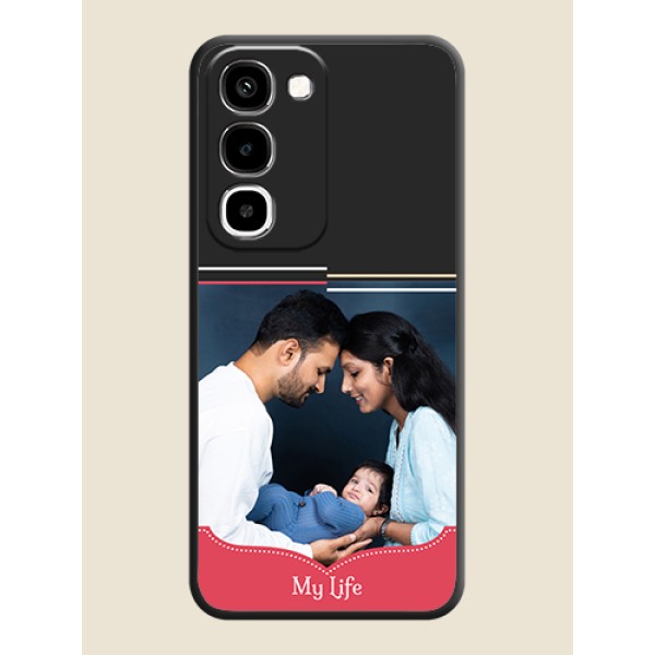 Classic Plain Design with Name On Space Black Custom Soft Matte Mobile Back Cover - Realme 16x 5G Classic Plain Design with Name On Space Black Custom Soft Matte Mobile Back Cover - Realme 16x 5G