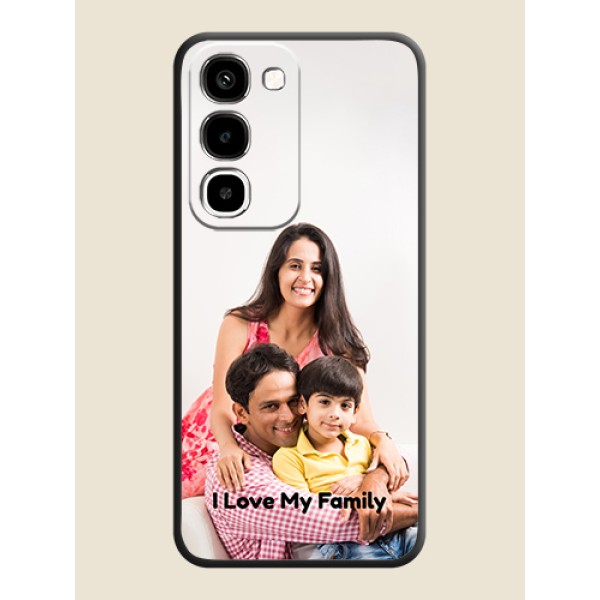 Full Single Pic Upload With Text On Space Black Custom Soft Matte Mobile Back Cover - Realme 16x 5G