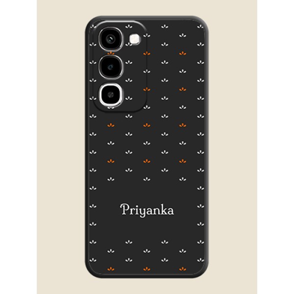Simple Pattern With Custom Text On Space Black Custom Soft Matte Mobile Back Cover - Realme 16x 5G Simple Pattern With Custom Text On Space Black Custom Soft Matte Mobile Back Cover - Realme 16x 5G