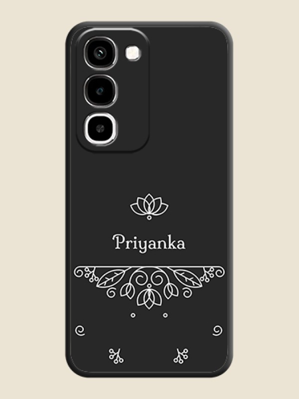 Lotus Garden Custom Text On Space Black Custom Soft Matte Mobile Back Cover - Realme 16x 5G