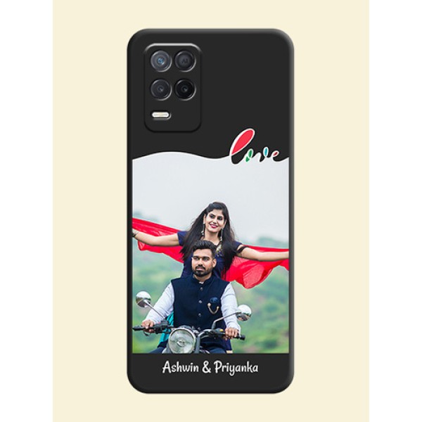 Fall in Love Pattern with Picture on Photo on Space Black Soft Matte Mobile Case - Realme 8 5G Fall in Love Pattern with Picture on Photo on Space Black Soft Matte Mobile Case - Realme 8 5G