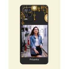 Decorative Design with Text on Space Black Custom Soft Matte Back Cover - Realme 8s 5G