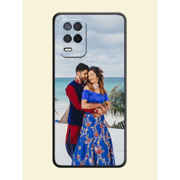 Full Single Pic Upload On Space Black Personalized Soft Matte Phone Covers -Realme 8S 5G Full Single Pic Upload On Space Black Personalized Soft Matte Phone Covers -Realme 8S 5G