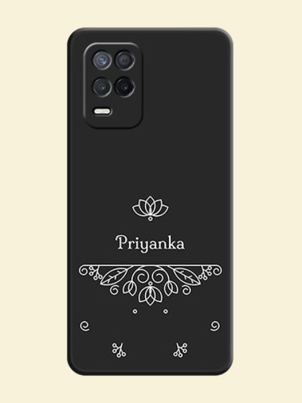 Lotus Garden Custom Text On Space Black Personalized Soft Matte Phone Covers -Realme 8S 5G