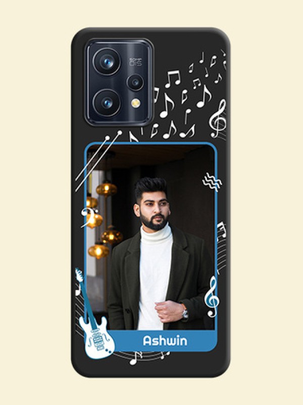 Musical Theme Design with Text on Photo on Space Black Soft Matte Mobile Case - Realme 9 4G