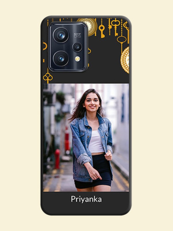 Decorative Design with Text on Space Black Custom Soft Matte Back Cover - Realme 9 4G
