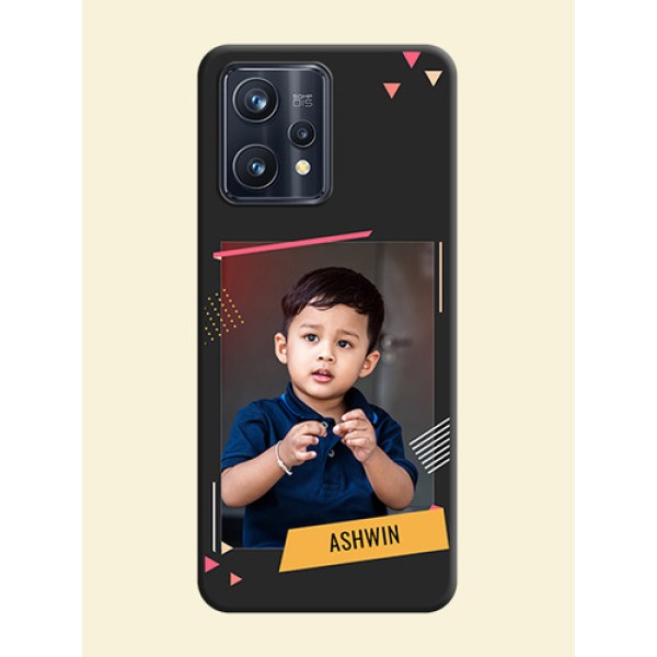 Photo Frame with Triangle Small Dots on Photo on Space Black Soft Matte Back Cover - Realme 9 4G Photo Frame with Triangle Small Dots on Photo on Space Black Soft Matte Back Cover - Realme 9 4G