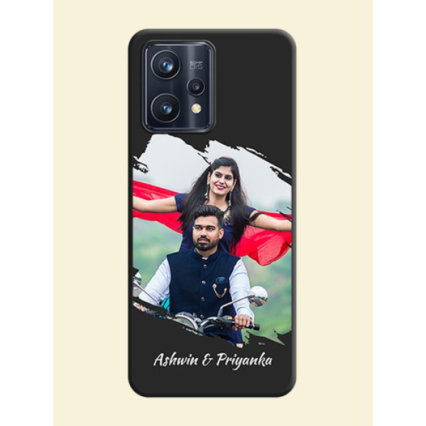 Grunge Brush Strokes on Photo on Space Black Soft Matte Back Cover - Realme 9 4G